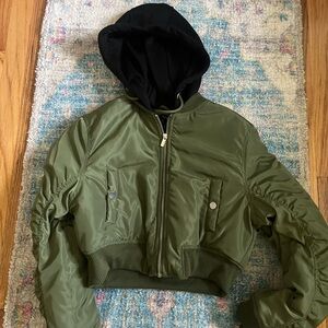 Forever 21 Olive Green Bomber Jacket